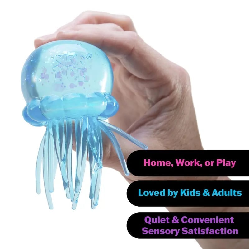 NeeDoh Schylling Jelly Squish – Soft Gel-Filled Sensory Squeeze Toy for Home, Office & Travel✨