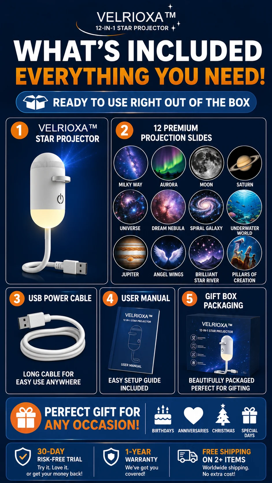 velrioxa™ 12-in-1 Star Projector