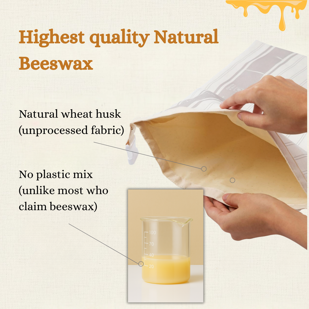 Premium 100% Cotton-Beeswax Bread Bags
