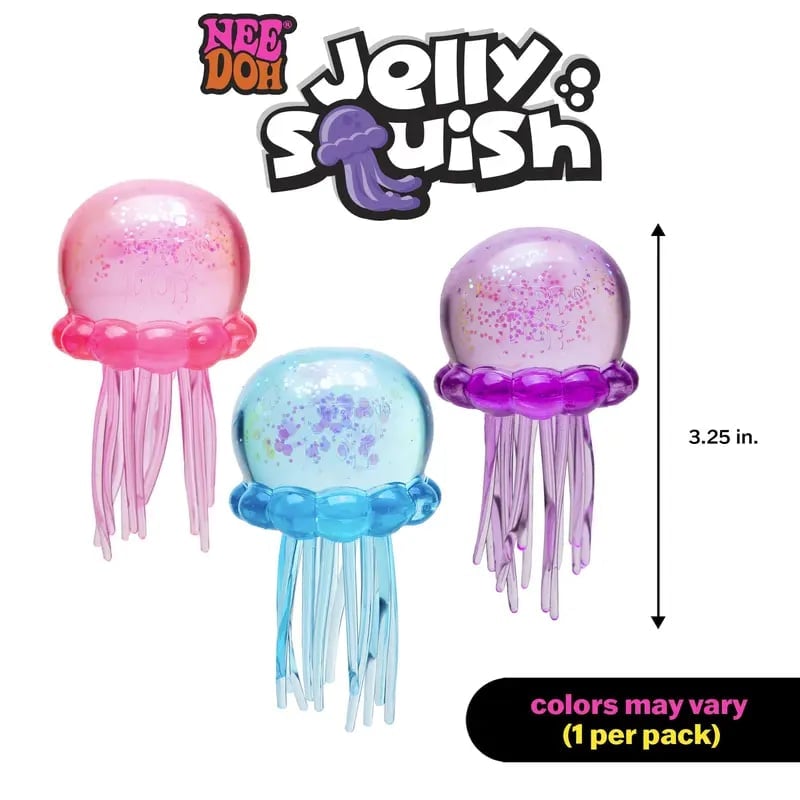 NeeDoh Schylling Jelly Squish – Soft Gel-Filled Sensory Squeeze Toy for Home, Office & Travel✨