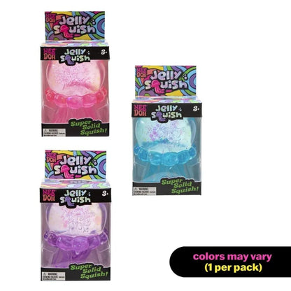 NeeDoh Schylling Jelly Squish – Soft Gel-Filled Sensory Squeeze Toy for Home, Office & Travel✨
