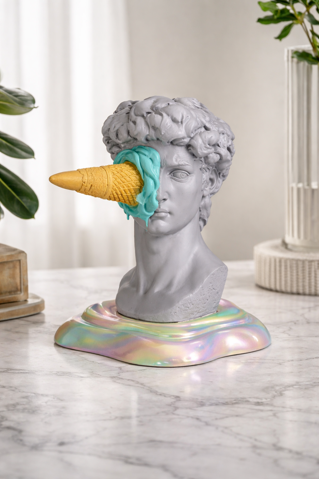 Classic Resin Bust Sculpture – Ice Cream Edition