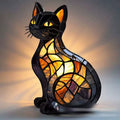 Stained Glass Cat LED Lamp