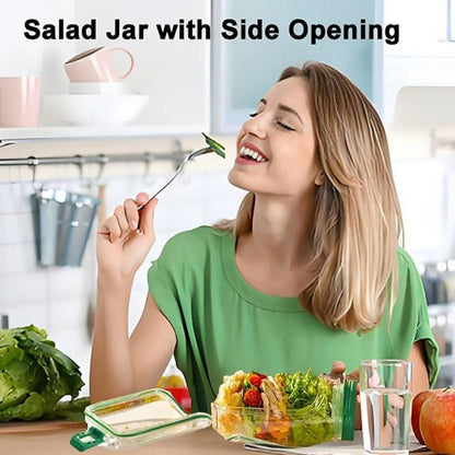 Side-Open Salad Jar