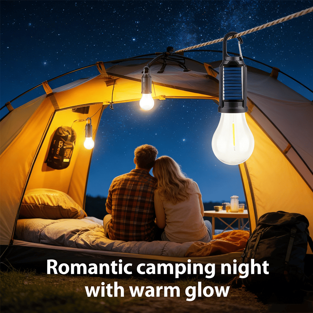 🌞 Solar Tent Camping Light Bulb